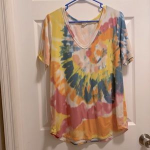 Bibi tie-dye v-neck top